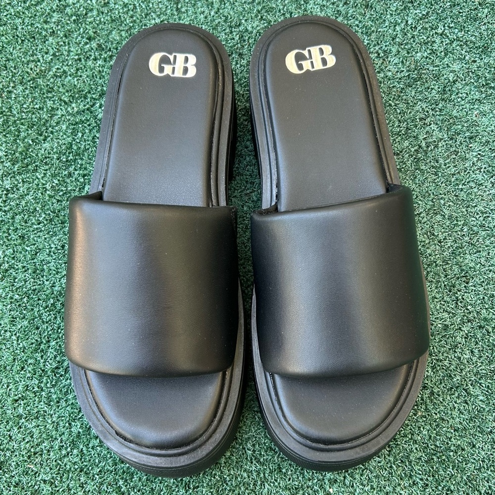 NWT Gianni Bini GB Kickback Platform Slide Sandal Black 9.5 - Picture 2 of 13